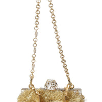 Gold Crystal VANDA Evening Party Hand Shoulder Bag