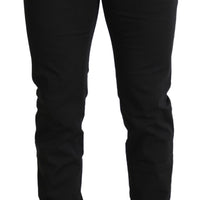 Black Comfort Denim Trouser Cotton Stretch Jeans