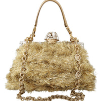 Gold Crystal VANDA Evening Party Hand Shoulder Bag