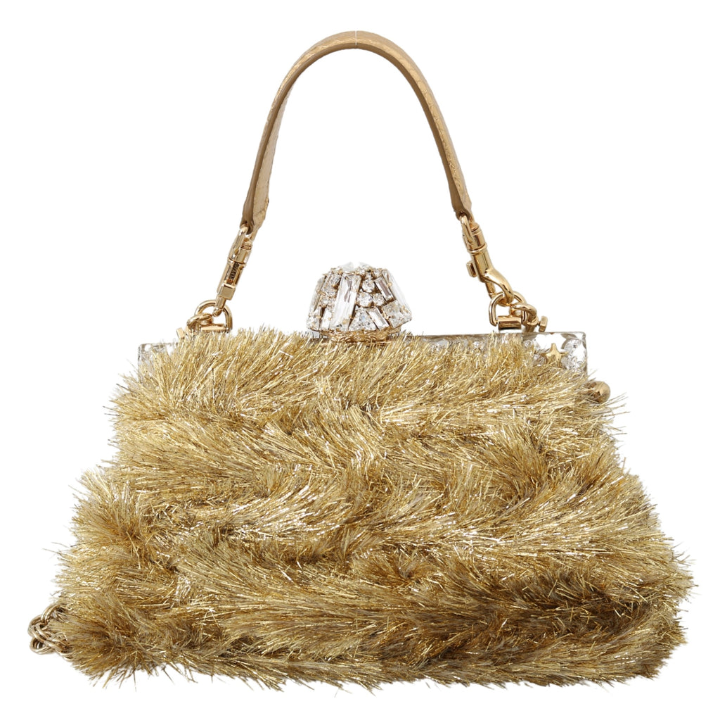 Gold Crystal VANDA Evening Party Hand Shoulder Bag