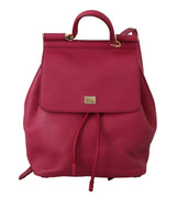 Pink 100% Leather Backpack Women Borse SICILY Bag