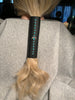 Wings and Turquoise Beads on Black Leather Hair Wrap Tie