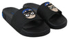Black #dgfamily Flats Beachwear Slides Shoes