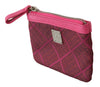 Pink Brand Pattern Logo Textile Holder Case Wallet