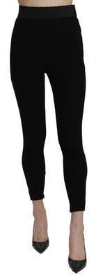 Black High Waist Leggings Cotton Stretch Pant