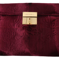 Bordeaux Velvet Leather Women Document Briefcase Bag