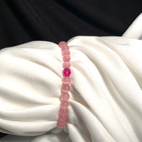 Swarovski Fuchsia Crystal with Pink Cat's Eye Beads Bracelet