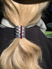 Swarovski Fuchsia Crystals on Mermaid Scales  Hair Tie