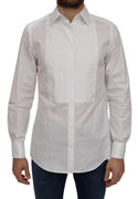 White  GOLD Dress Cotton Solid Shirt