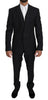 Black Single Breasted 3 Piece MARTINI Suit