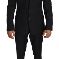 Black Single Breasted 3 Piece MARTINI Suit