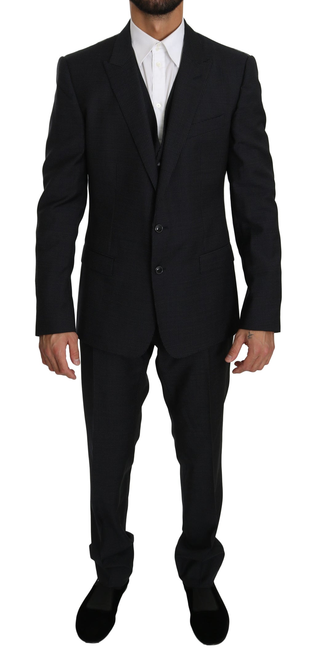 Black Single Breasted 3 Piece MARTINI Suit