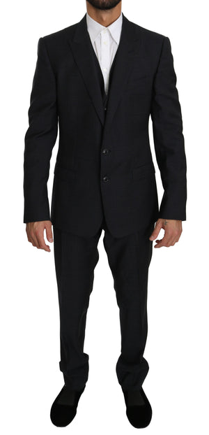 Black Single Breasted 3 Piece MARTINI Suit