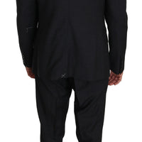 Black Single Breasted 3 Piece MARTINI Suit