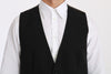 Black Waistcoat Formal Virgin Wool Vest