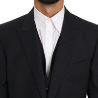 Black Single Breasted 3 Piece MARTINI Suit