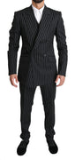 Black White Striped 3 Piece SICILIA Suit