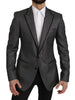 Gray Striped MARTINI Slim Blazer Jacket