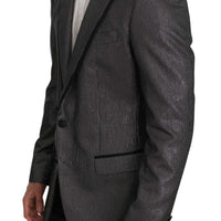 Gray Striped MARTINI Slim Blazer Jacket