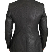 Gray Striped MARTINI Slim Blazer Jacket