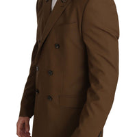 Brown Wool Royal Crown Jacket Blazer