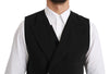 Black Waistcoat Formal Double  Breasted Vest