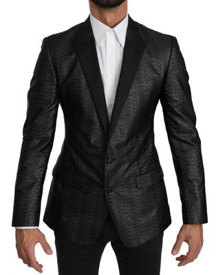 Black Gray Slim Fit Jacket MARTINI Blazer