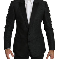 Black Slim Fit One Piece Jacket MARTINI Blazer