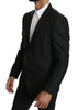 Black Slim Fit One Piece Jacket MARTINI Blazer