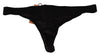 Black Stretch Slip Bottoms Silk Underwear