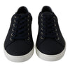 Blue Leather DG Logo Shoes Mens Sneakers