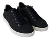 Blue Leather DG Logo Shoes Mens Sneakers