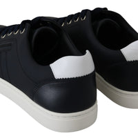 Blue Leather DG Logo Shoes Mens Sneakers