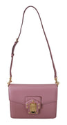 Pink Leather LUCIA Shoulder Messenger Hand Purse