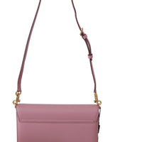 Pink Leather LUCIA Shoulder Messenger Hand Purse