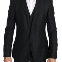 Black Two Piece Vest Jacket Blazer