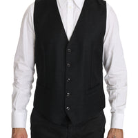 Black Two Piece Vest Jacket Blazer