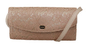 Cream Floral Lace Evening Long Clutch Borse Cotton Bag