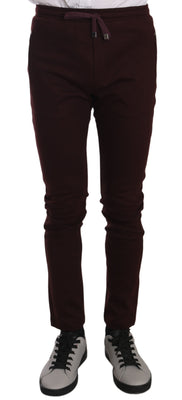 Maroon Cotton Casual Training  Pants