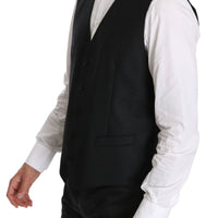 Black Two Piece Vest Jacket Blazer