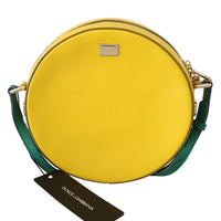 GLAM Round Yellow Bambola Russia Crystal Crossbody Bag