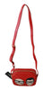 Red Men Patch Crossbody Women Borse GLAM Leather Bag