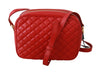 Red Men Patch Crossbody Women Borse GLAM Leather Bag