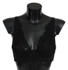 Black Lace Balconcino Bra Silk Underwear