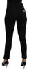 Black Skinny Mid Waist Trouser Cotton Jeans