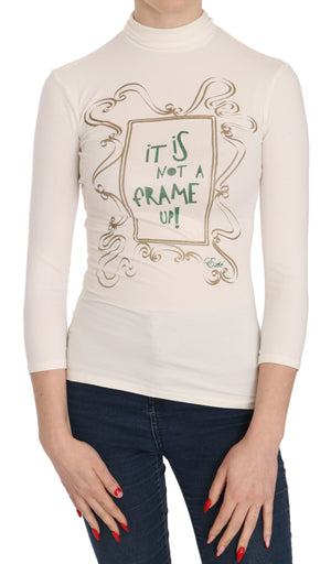 Crew Neck It Is Not A Frame Up! Print Blouse