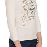 Crew Neck It Is Not A Frame Up! Print Blouse