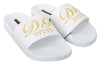 White Leather Slippers Luxury Hotel Shoes