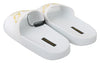 White Leather Slippers Luxury Hotel Shoes