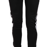 Black Drawstring Trackpants Logo Pants